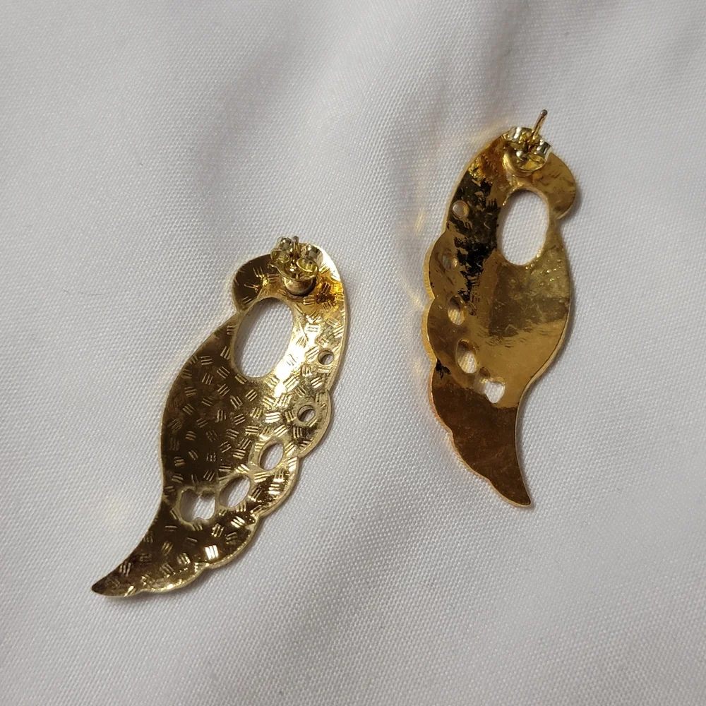 New Vintage Genuine Cloisonne Bird Earrings -Parrot